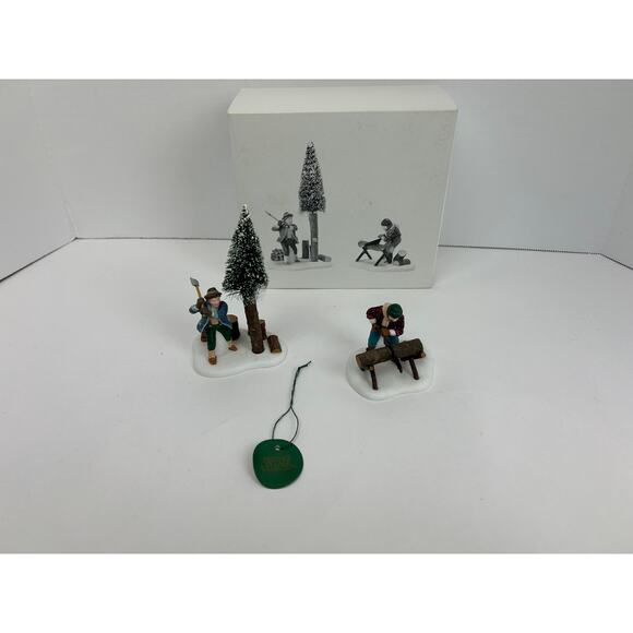 Department 56 Heritage Village Lumberjacks Set of 2 Figures w/ Box 56590 - Picture 1 of 16
